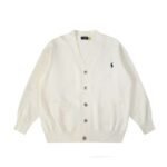 Ralph Lauren Classic Warhorse logo embroidered V-neck long-sleeved button-down knitted sweater cardigan jacket - Image 3