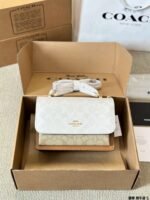 Coach Top quality genuine leather version Flap small square bag - Image 11