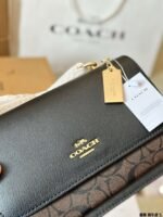 Coach Top quality genuine leather version Flap small square bag - Image 9