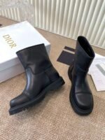dior New genuine leather black Martin boots - Image 8