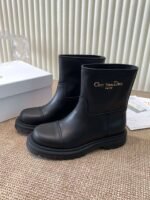 dior New genuine leather black Martin boots