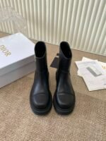 dior New genuine leather black Martin boots - Image 7