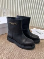dior New genuine leather black Martin boots - Image 4