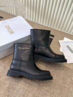 dior New genuine leather black Martin boots - Image 3