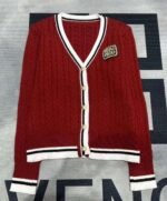 miumiu V-neck knitted sweater coat - Image 4