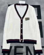 miumiu V-neck knitted sweater coat - Image 6