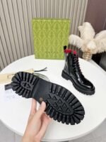 GUCCI New autumn and winter red and green matching series of short boots made of cowhide - Image 6