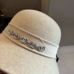 Chanel 100% wool formal hat 57cm - Image 6