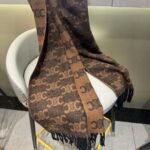 CELINE 100% cashmere scarf Official website version 36X190cm - Image 8