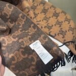 CELINE 100% cashmere scarf Official website version 36X190cm - Image 7