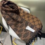 CELINE 100% cashmere scarf Official website version 36X190cm - Image 5