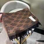 CELINE 100% cashmere scarf Official website version 36X190cm - Image 3