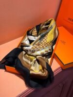 Hermès cashmere scarf 100% selected pure cashmere Official website 1:1 version, high-end scarf 110X200CM - Image 21