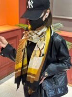 Hermès cashmere scarf 100% selected pure cashmere Official website 1:1 version, high-end scarf 110X200CM - Image 20