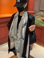 Hermès cashmere scarf 100% selected pure cashmere Official website 1:1 version, high-end scarf 110X200CM - Image 18