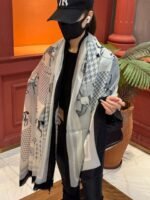 Hermès cashmere scarf 100% selected pure cashmere Official website 1:1 version, high-end scarf 110X200CM