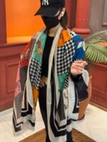 Hermès cashmere scarf 100% selected pure cashmere Official website 1:1 version, high-end scarf 110X200CM - Image 4