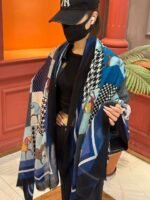 Hermès cashmere scarf 100% selected pure cashmere Official website 1:1 version, high-end scarf 110X200CM - Image 2