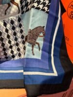 Hermès cashmere scarf 100% selected pure cashmere Official website 1:1 version, high-end scarf 110X200CM - Image 6