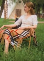 Burberry Classic camel square scarf advanced version 200 high-end square scarf 140X140cm - Image 6