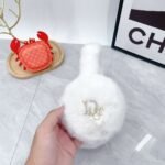 Dior autumn and winter all-match earmuffs fiber fur super warm - Image 4