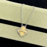 Van Cleef & Arpels Champagne gold four-leaf clover necklace