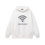 Balenciaga Sweatshirt New WiFi Foam Print Couple Casual Hooded Sweatshirt 400g heavy terry fabric - Image 4