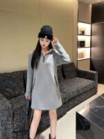 Moncler New autumn and winter hat print logo embellished dress - Image 2