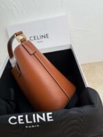 Celine Small Smooth Cowhide Leather Handbag Cowhide Material Premium Edition Bag Size: 16x19x12cm - Image 10