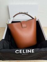 Celine Small Smooth Cowhide Leather Handbag Cowhide Material Premium Edition Bag Size: 16x19x12cm - Image 6