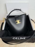 Celine Small Smooth Cowhide Leather Handbag Cowhide Material Premium Edition Bag Size: 16x19x12cm - Image 4