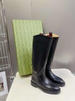 GUCCI Autumn/Winter Runway-Style Equestrian Boots, Made of Cowhide, Heel 3.5cm, Boot Opening 39cm, Shaft 37cm - Image 5