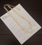 DIOR double pearl necklace Premium
