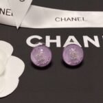 Chanel Purple Crystal Micro Diamond Earrings Premium - Image 6