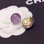 Chanel Purple Crystal Micro Diamond Earrings Premium - Image 2