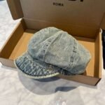 Chanel Denim Duck Tongue Artist hat 57cm - Image 7