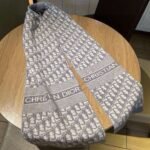 DIOR classic autumn and winter knitted double-sided jacquard style scarf Premium 30x200cm - Image 6