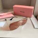miumiu new sunglasses high-end women’s frameless sunglasses - Image 7