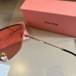miumiu new sunglasses high-end women’s frameless sunglasses - Image 5