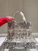 Dior book tote embroidered shopping bag, three 36cm - Image 7