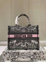 Dior book tote embroidered shopping bag, three 36cm - Image 5