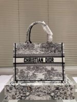 Dior book tote embroidered shopping bag, three 36cm - Image 4