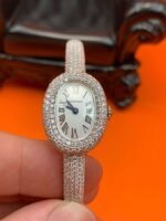 Cartier Bathtub Series Quartz Bracelet Women’s Watch The entire watch is inlaid with 552 Moissanite diamonds totaling 5 carats - Image 5