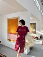 GUCCI 2025 Early Spring New Product Round Neck Printed Short Sleeve t-shirt