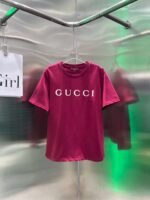 GUCCI 2025 Early Spring New Product Round Neck Printed Short Sleeve t-shirt - Image 2