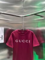 GUCCI 2025 Early Spring New Product Round Neck Printed Short Sleeve t-shirt - Image 16