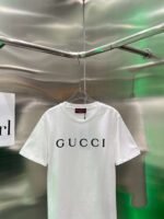 GUCCI 2025 Early Spring New Product Round Neck Printed Short Sleeve t-shirt - Image 8