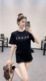 GUCCI 2025 Early Spring New Product Round Neck Printed Short Sleeve t-shirt - Image 7