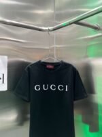 GUCCI 2025 Early Spring New Product Round Neck Printed Short Sleeve t-shirt - Image 6