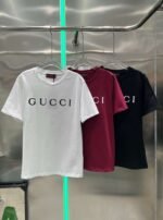 GUCCI 2025 Early Spring New Product Round Neck Printed Short Sleeve t-shirt - Image 4